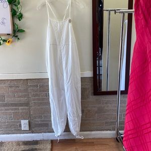Size Medium Strappy White Jumpsuit